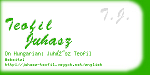 teofil juhasz business card